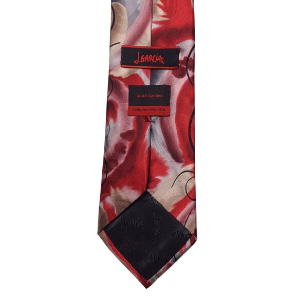 Jerry Garcia USED 2 Tie LOT: Snail Garden, Curves & Lines (Collection 56) PM - Picture 4 of 7